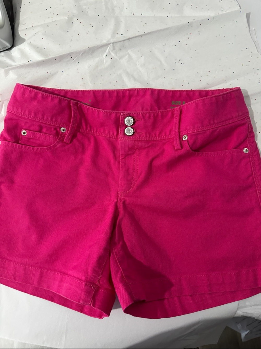 Lilly Pulitzer Bright Pink Jean Shorts - Picture 5 of 6